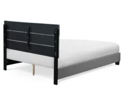 Gray Hudson Queen Upholstered Linen Fabric Bed 22 Gray Hudson Queen Upholstered Linen Fabric Bed -Storage supplies store 810513495 13