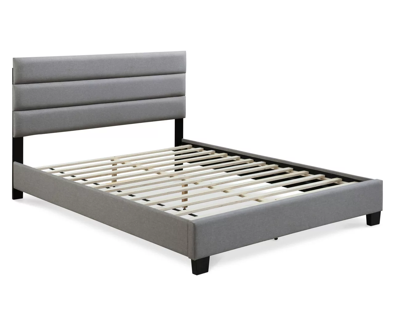 Gray Hudson Queen Upholstered Linen Fabric Bed 17 Gray Hudson Queen Upholstered Linen Fabric Bed - Image 15