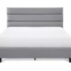 Gray Hudson Queen Upholstered Linen Fabric Bed -Storage supplies store 810513495 9