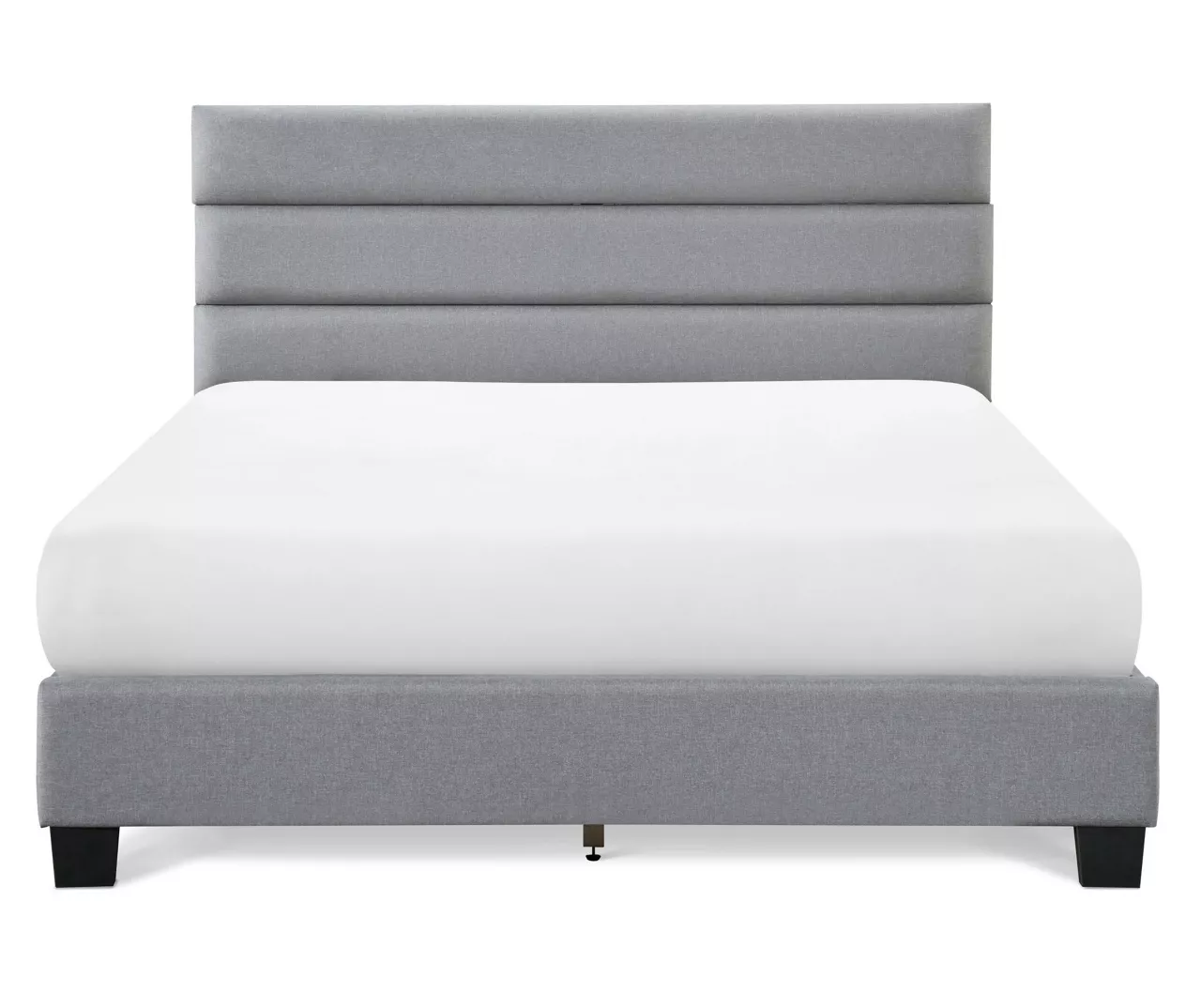 Gray Hudson Queen Upholstered Linen Fabric Bed 3 Gray Hudson Queen Upholstered Linen Fabric Bed