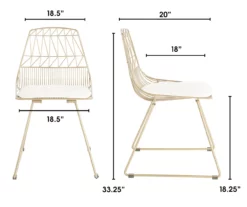 Vivi Metal Dining Chairs, 2-Pack -Storage supplies store 810513496 6