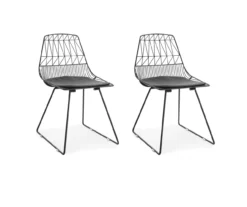 Vivi Metal Dining Chairs, 2-Pack -Storage supplies store 810513497 1