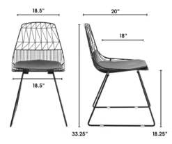 Vivi Metal Dining Chairs, 2-Pack -Storage supplies store 810513497 6