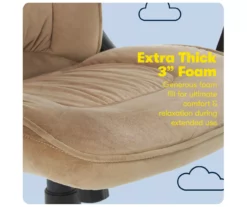 Hannah Beige Microfiber Office Chair -Storage supplies store 810513511 A0 8