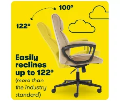 Hannah Beige Microfiber Office Chair -Storage supplies store 810513511 A0 9