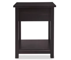 Baily Black Nightstand -Storage supplies store 810513516 8