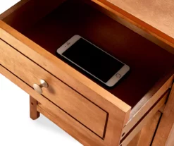 Alcott Light Brown Side Table With Drawer -Storage supplies store 810513518 6