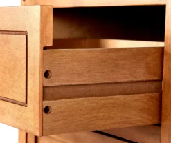 Alcott Light Brown Side Table With Drawer -Storage supplies store 810513518 7