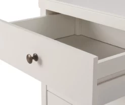 White Finley Wood 3-Drawer Nightstand 28 White Finley Wood 3-Drawer Nightstand -Storage supplies store 810513520 10