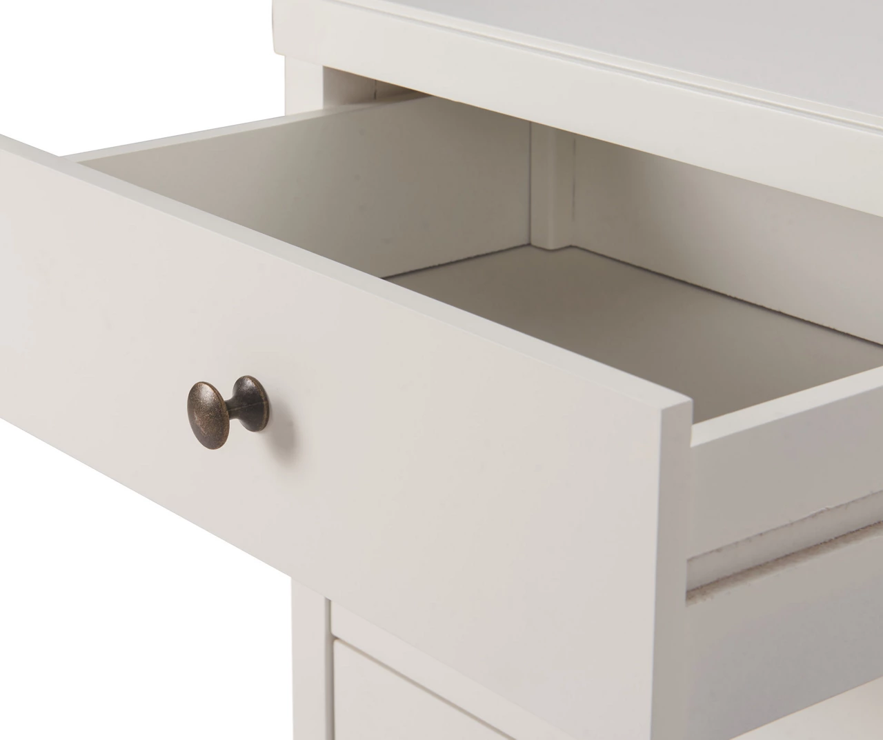 White Finley Wood 3-Drawer Nightstand 12 White Finley Wood 3-Drawer Nightstand - Image 10