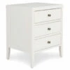 White Finley Wood 3-Drawer Nightstand -Storage supplies store 810513520 2