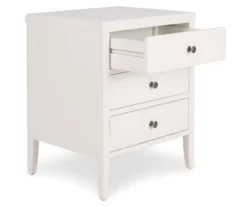 White Finley Wood 3-Drawer Nightstand 24 White Finley Wood 3-Drawer Nightstand -Storage supplies store 810513520 6
