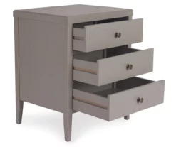Gray Finley Wood 3-Drawer Nightstand -Storage supplies store 810513522 6