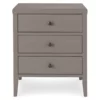 Gray Finley Wood 3-Drawer Nightstand -Storage supplies store 810513522 9