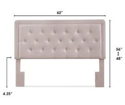 Mauve Amery Upholstered Queen Headboard -Storage supplies store 810513524 4