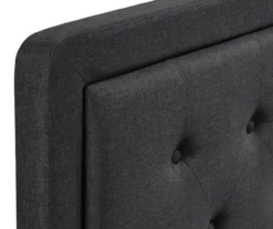 Amery Charcoal Gray Tufted Upholstered Queen Headboard -Storage supplies store 810513525 6