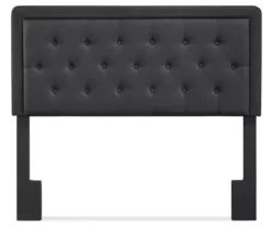 Amery Charcoal Gray Tufted Upholstered Queen Headboard -Storage supplies store 810513525 9