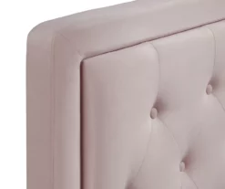 Amery Blush Pink King Upholstered Headboard -Storage supplies store 810513526 3