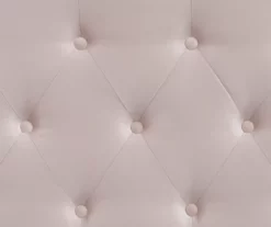 Amery Blush Pink King Upholstered Headboard -Storage supplies store 810513526 4