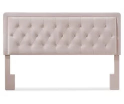 Amery Blush Pink King Upholstered Headboard
