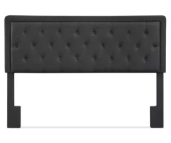Charcoal Gray Amery Upholstered King Headboard -Storage supplies store 810513527 10