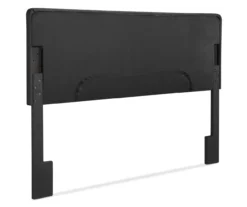 Charcoal Gray Amery Upholstered King Headboard -Storage supplies store 810513527 12