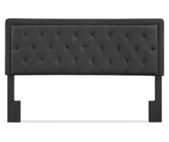 Charcoal Gray Amery Upholstered King Headboard -Storage supplies store 810513527 9