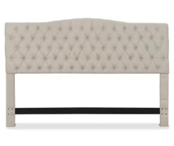 Beige Celeste Upholstered Linen King Headboard
