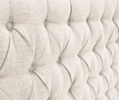 Beige Celeste Upholstered Linen King Headboard -Storage supplies store 810513532 6