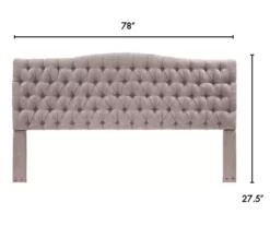 Brown Upholstered Linen King Headboard -Storage supplies store 810513534 4