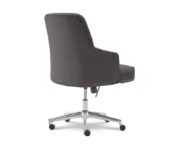 Leighton Dark Gray Memory Foam Fabric Office Chair -Storage supplies store 810513537 11
