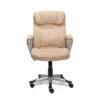 Fawn Tan Linen Executive Office Chair 1 Fawn Tan Linen Executive Office Chair -Storage supplies store 810513549 4
