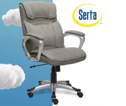 Glacial Gray Linen Executive Office Chair 17 Glacial Gray Linen Executive Office Chair -Storage supplies store 810513550