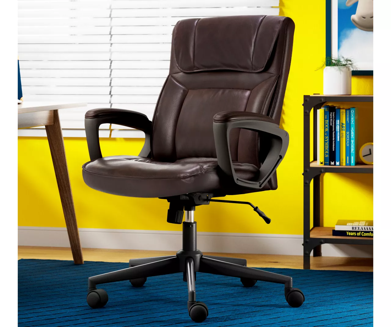 Hannah Brown Bonded Leather Office Chair 5 Hannah Brown Bonded Leather Office Chair - Image 3