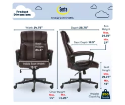 Hannah Brown Bonded Leather Office Chair 33 Hannah Brown Bonded Leather Office Chair -Storage supplies store 810513551 A0 3