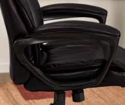 Hannah Black Bonded Leather Office Chair -Storage supplies store 810513552 5
