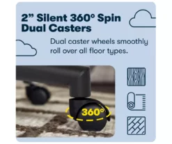 Hannah Black Bonded Leather Office Chair -Storage supplies store 810513552 A0 9