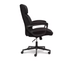 Hannah Charcoal Gray Microfiber Office Chair -Storage supplies store 810513553 10