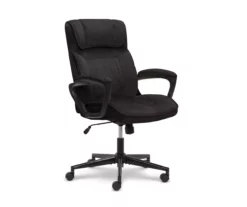 Hannah Charcoal Gray Microfiber Office Chair -Storage supplies store 810513553 2