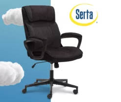 Hannah Charcoal Gray Microfiber Office Chair -Storage supplies store 810513553