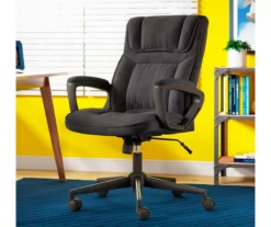 Hannah Charcoal Gray Microfiber Office Chair -Storage supplies store 810513553 A0 12