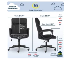 Hannah Charcoal Gray Microfiber Office Chair -Storage supplies store 810513553 A0 3