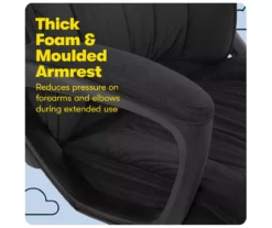 Hannah Charcoal Gray Microfiber Office Chair -Storage supplies store 810513553 A0 7