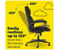 Hannah Charcoal Gray Microfiber Office Chair -Storage supplies store 810513553 A0 8