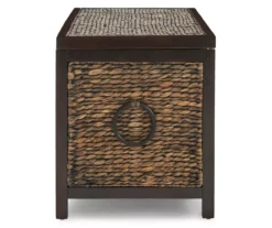 Rustic Black Wicker Storage Trunk -Storage supplies store 810513555 12