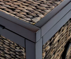 Rustic Black Wicker Storage Trunk -Storage supplies store 810513555 14