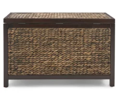 Rustic Black Wicker Storage Trunk -Storage supplies store 810513555 15