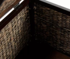 Rustic Black Wicker Storage Trunk -Storage supplies store 810513555 8