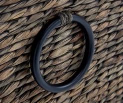 Rustic Black Wicker Storage Trunk -Storage supplies store 810513555 9