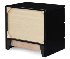 Black Hudson 2-Drawer Wood Nightstand -Storage supplies store 810513557 13